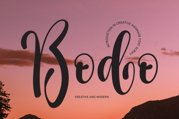 Bodo: A Sweet Script Font