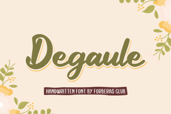 Degaule: A Playful Script Font